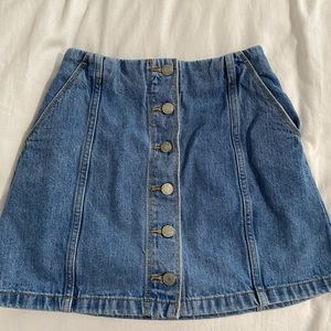 Wilfred blue button skirt